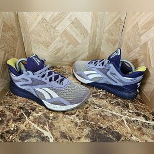 Reebok women's Nano x training purple shoes size 9.       088
